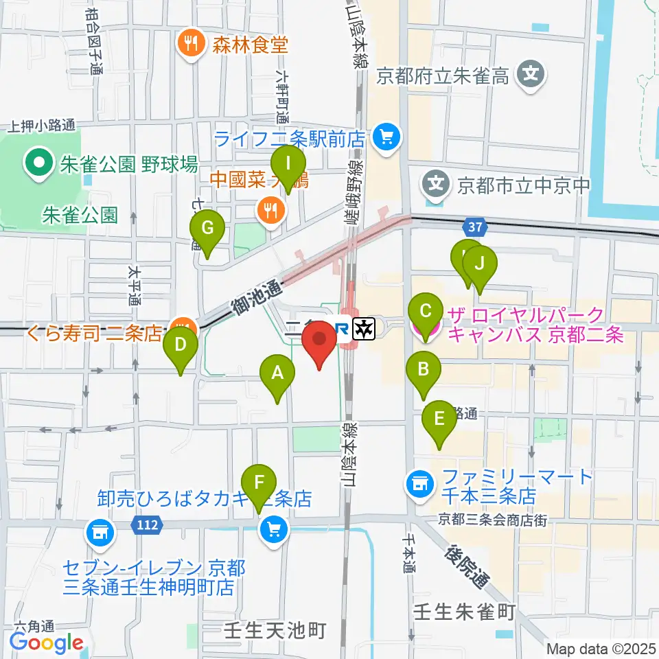TOHOシネマズ二条周辺のホテル一覧地図