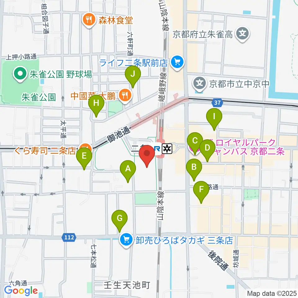 TOHOシネマズ二条周辺のホテル一覧地図