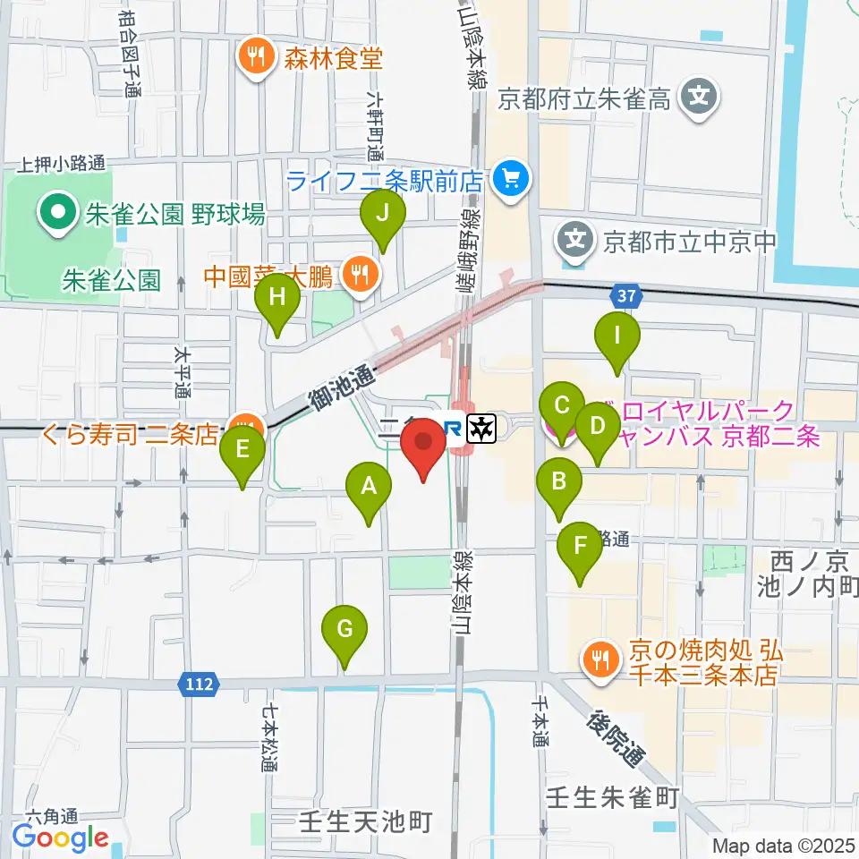 TOHOシネマズ二条周辺のホテル一覧地図