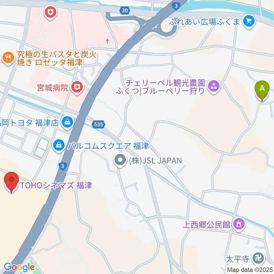 TOHOシネマズ福津周辺のホテル一覧地図