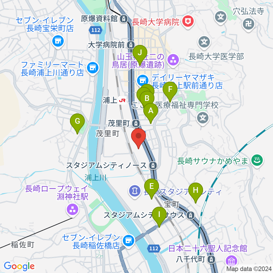 TOHOシネマズ長崎周辺のホテル一覧地図