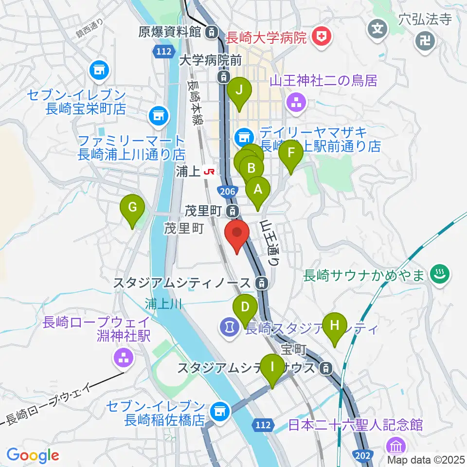 TOHOシネマズ長崎周辺のホテル一覧地図