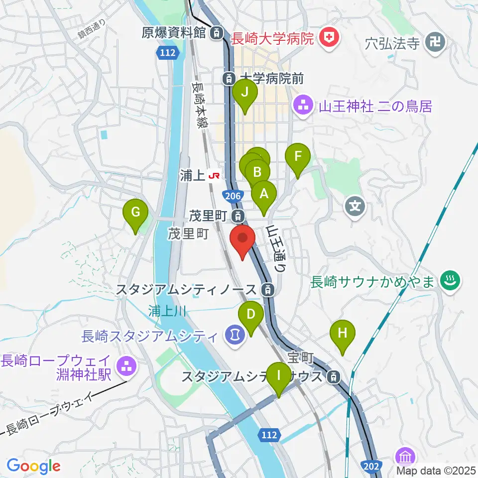 TOHOシネマズ長崎周辺のホテル一覧地図