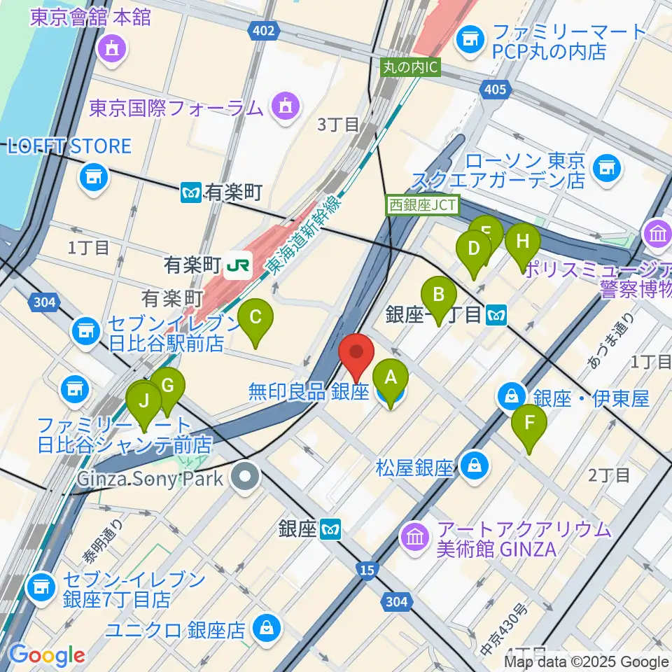 丸の内TOEI周辺のホテル一覧地図