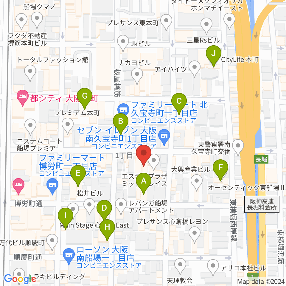 アルケミースタジオ周辺のホテル一覧地図