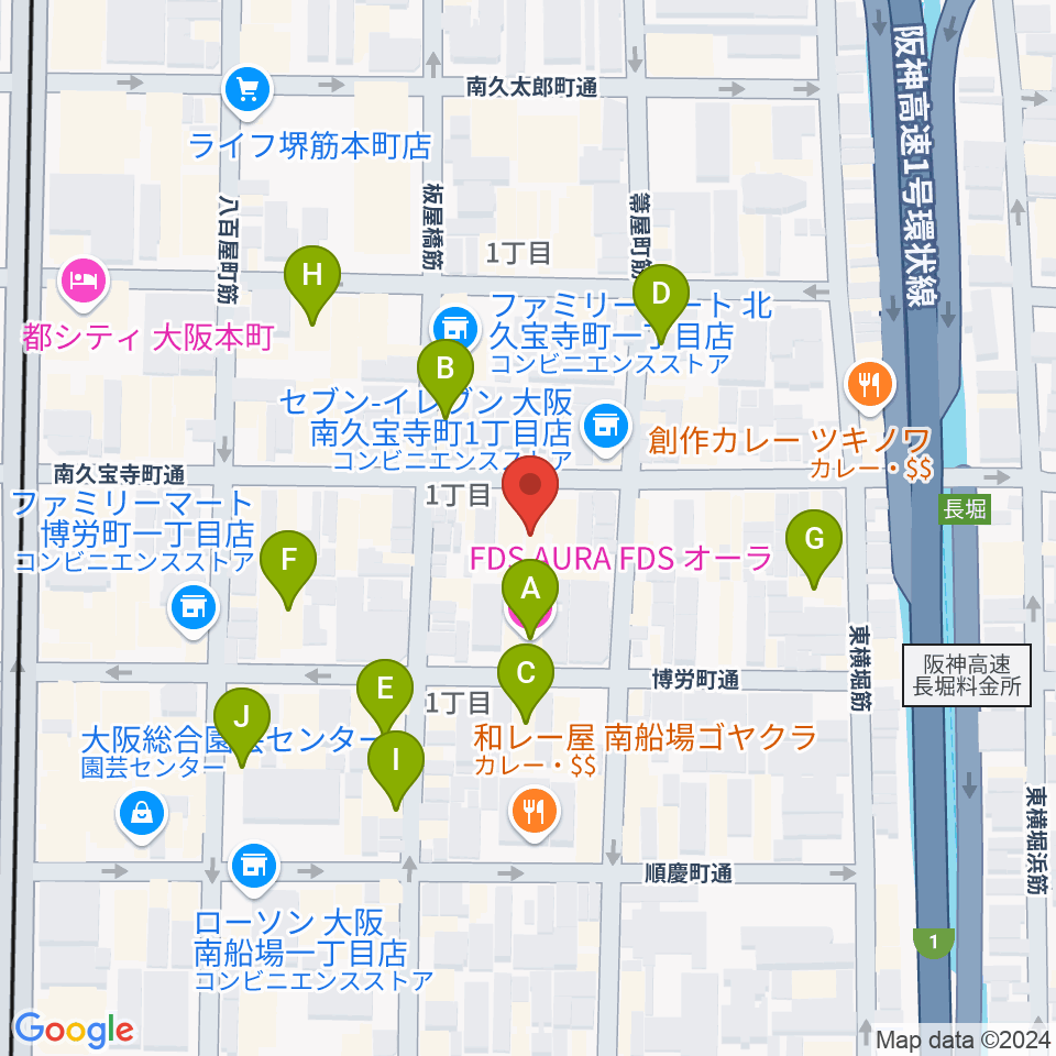 アルケミースタジオ周辺のホテル一覧地図