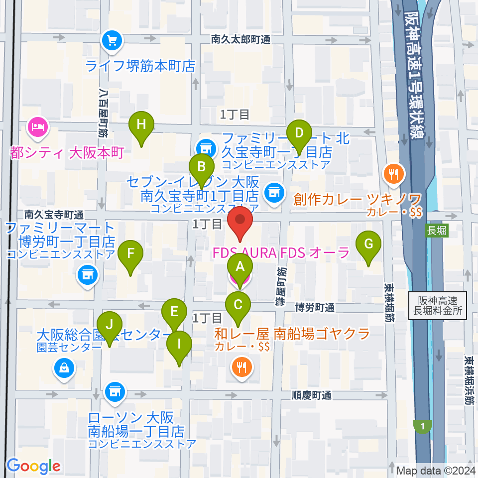 アルケミースタジオ周辺のホテル一覧地図