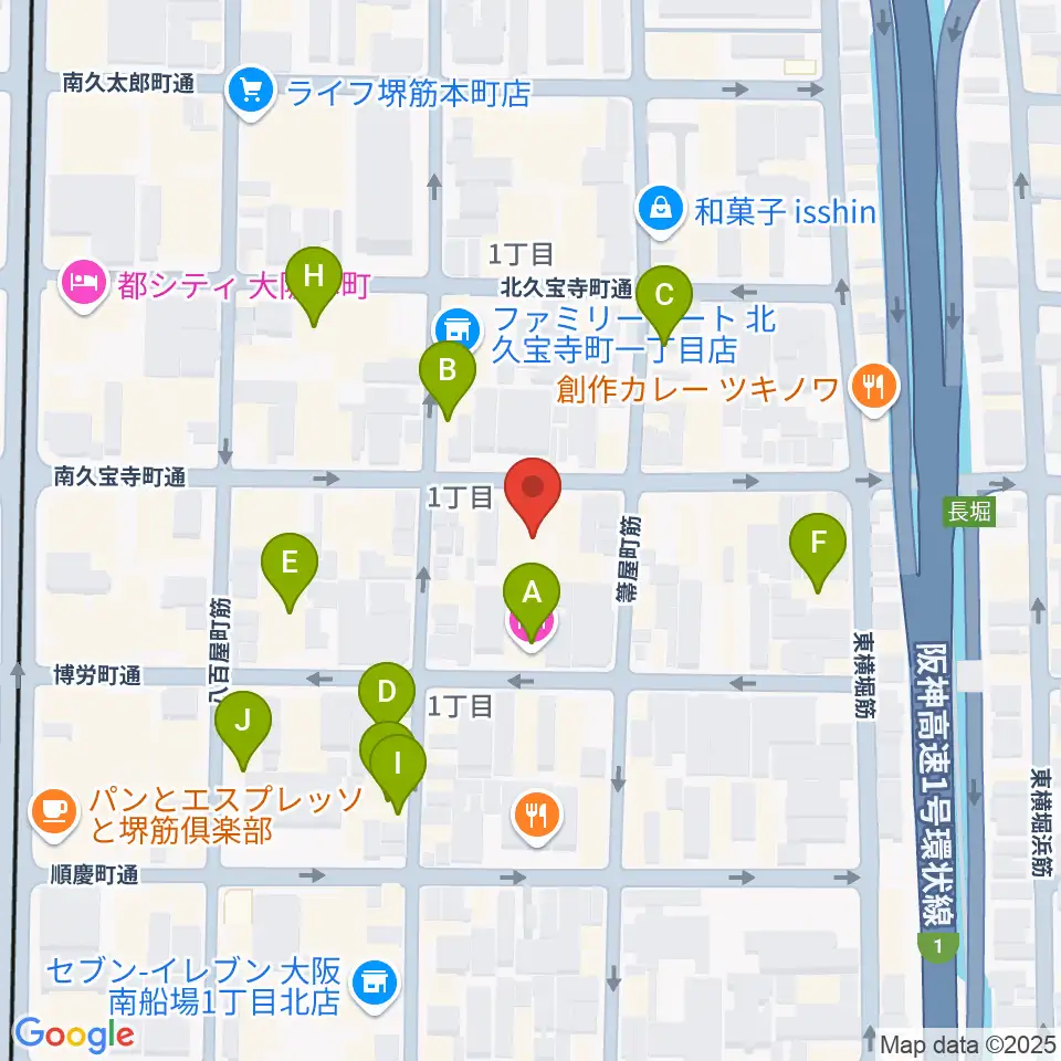アルケミースタジオ周辺のホテル一覧地図