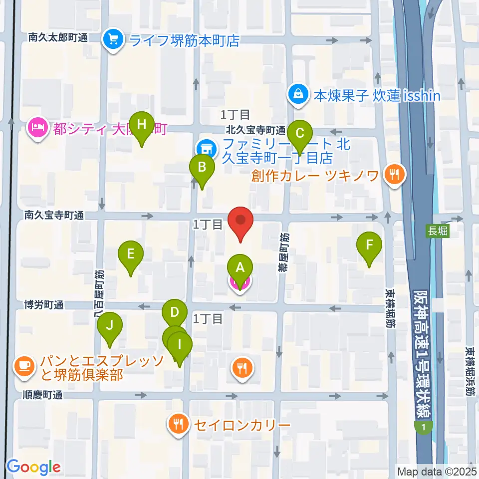 アルケミースタジオ周辺のホテル一覧地図