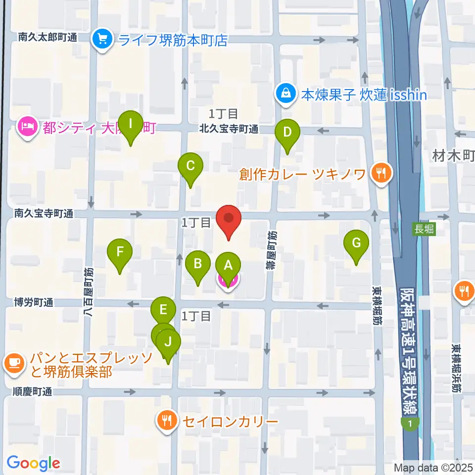 アルケミースタジオ周辺のホテル一覧地図