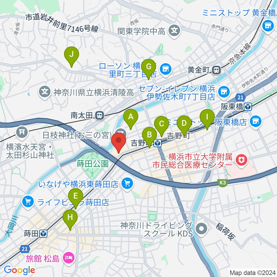 吉野町市民プラザ周辺のホテル一覧地図