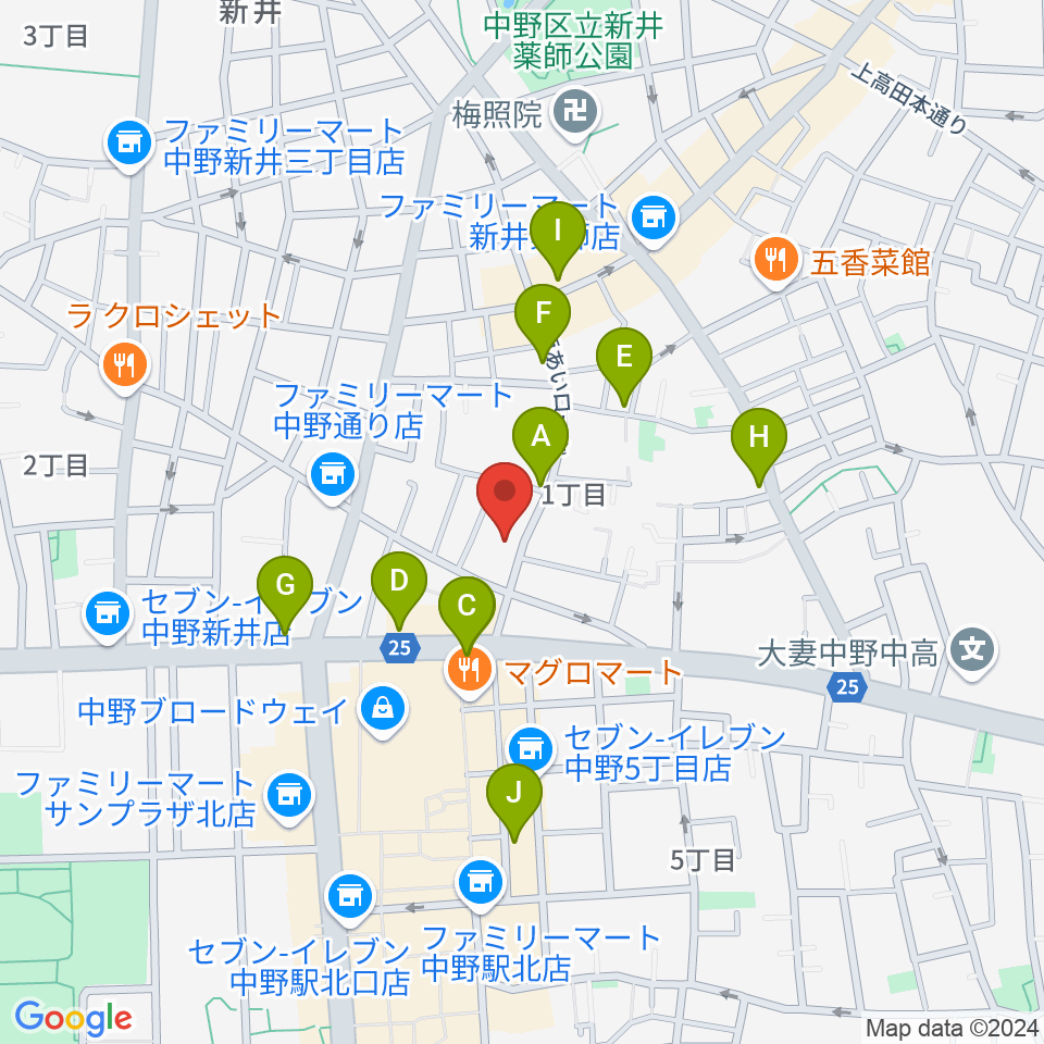 ナカノピグノウズ周辺のホテル一覧地図