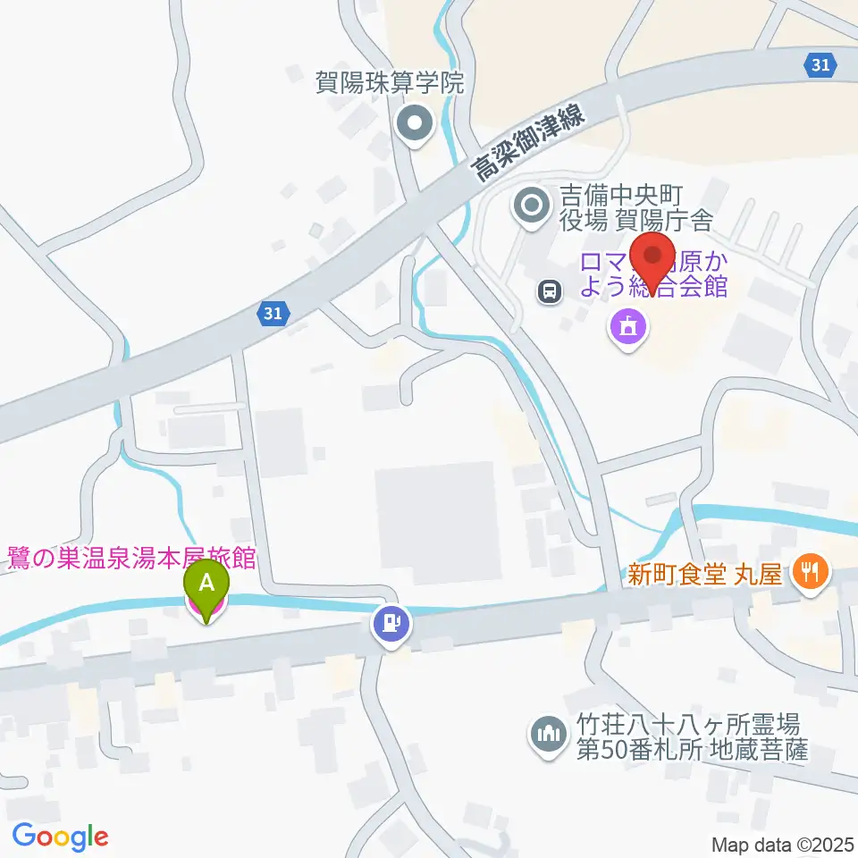 ロマン高原かよう総合会館周辺のホテル一覧地図