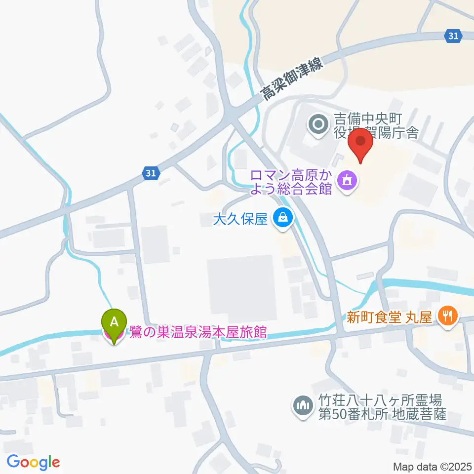 ロマン高原かよう総合会館周辺のホテル一覧地図