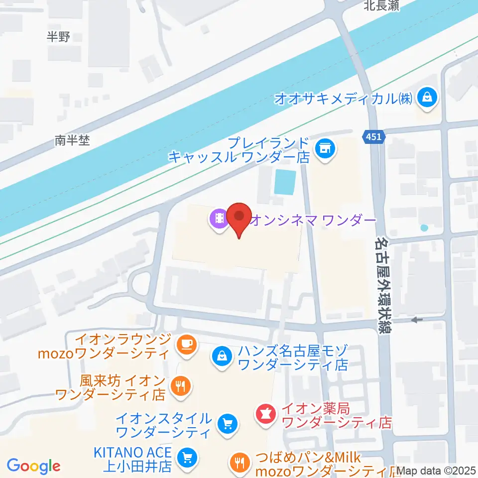 イオンシネマワンダー周辺のホテル一覧地図
