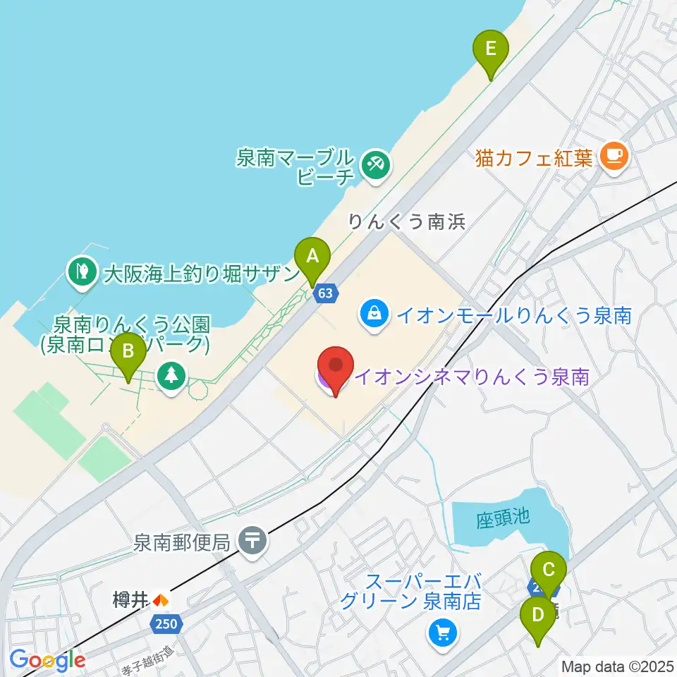 イオンシネマりんくう泉南周辺のホテル一覧地図