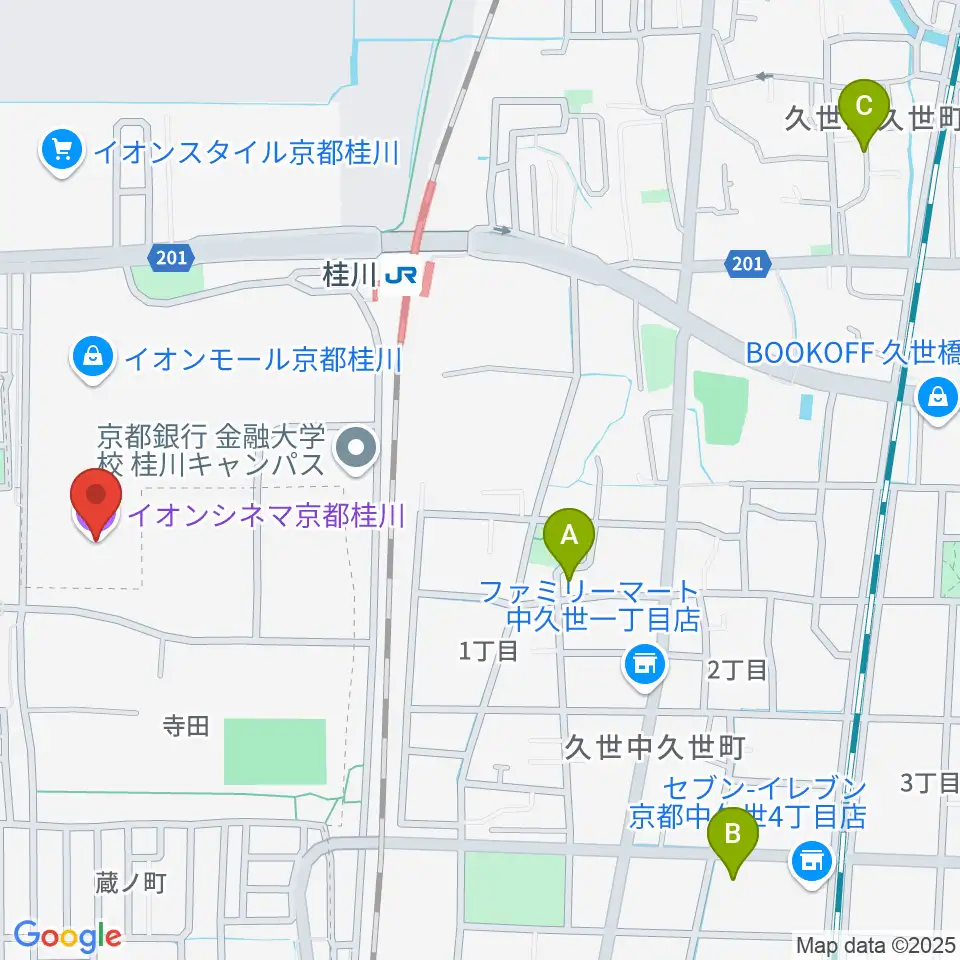 イオンシネマ京都桂川周辺のホテル一覧地図