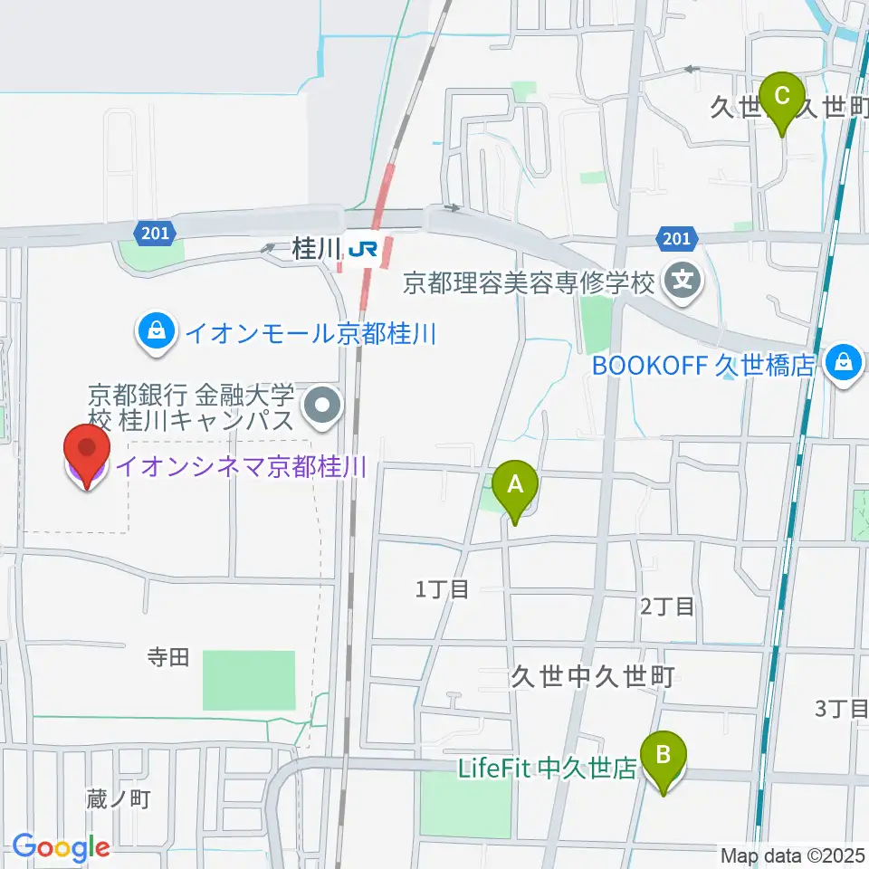 イオンシネマ京都桂川周辺のホテル一覧地図