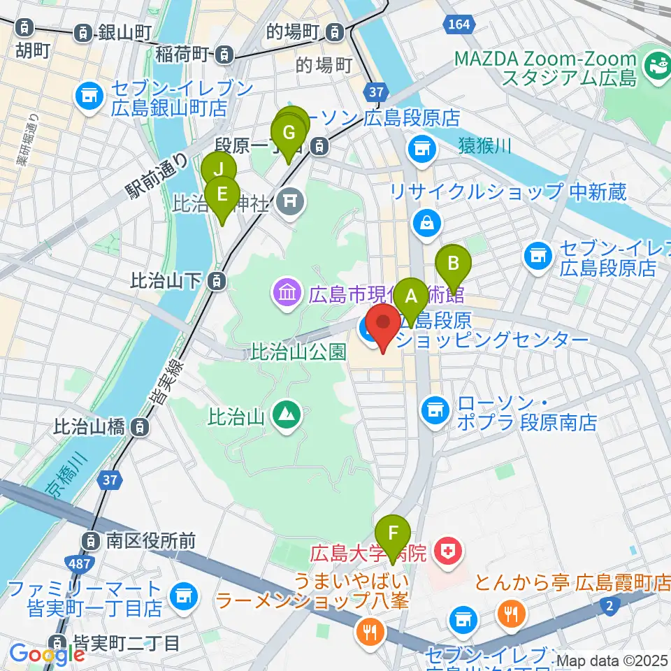 イオンシネマ広島周辺のホテル一覧地図