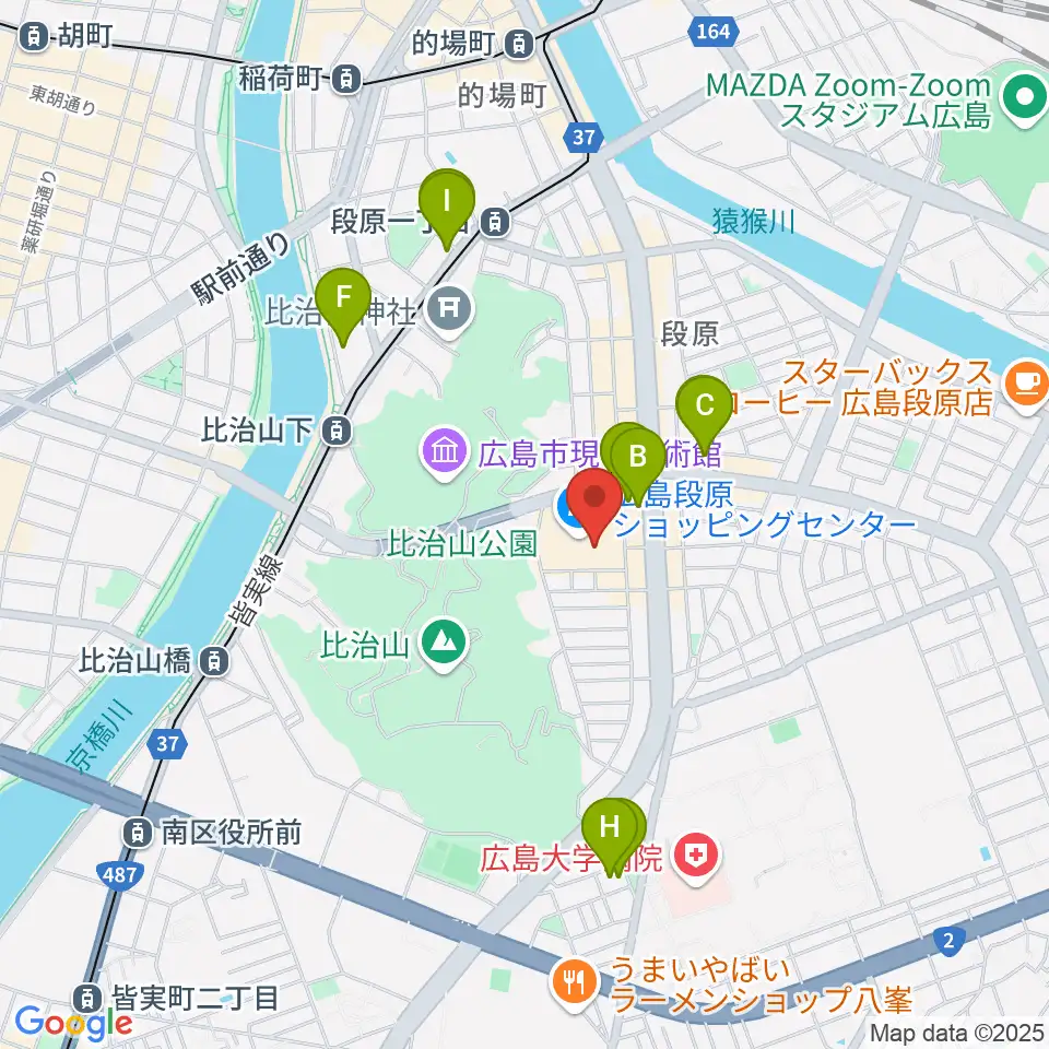 イオンシネマ広島周辺のホテル一覧地図