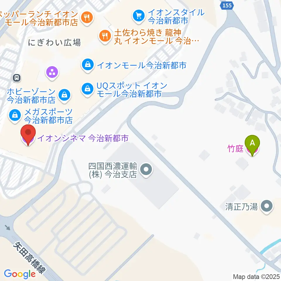 イオンシネマ今治新都市周辺のホテル一覧地図