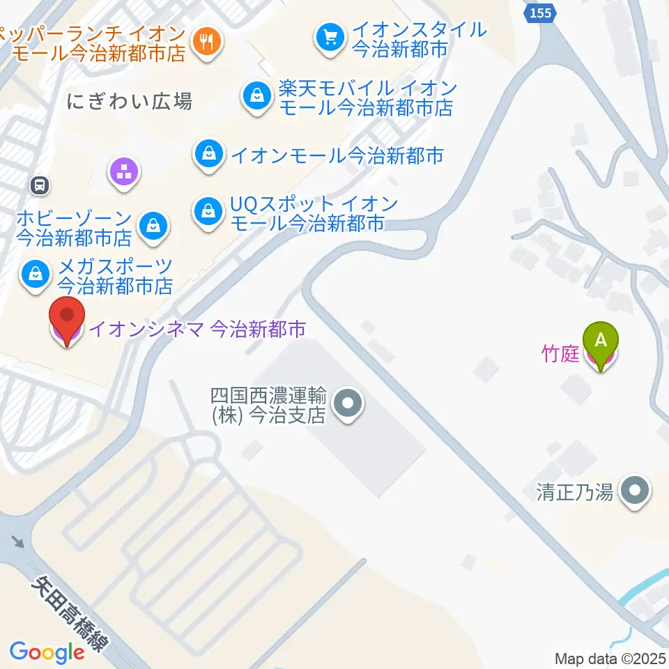 イオンシネマ今治新都市周辺のホテル一覧地図