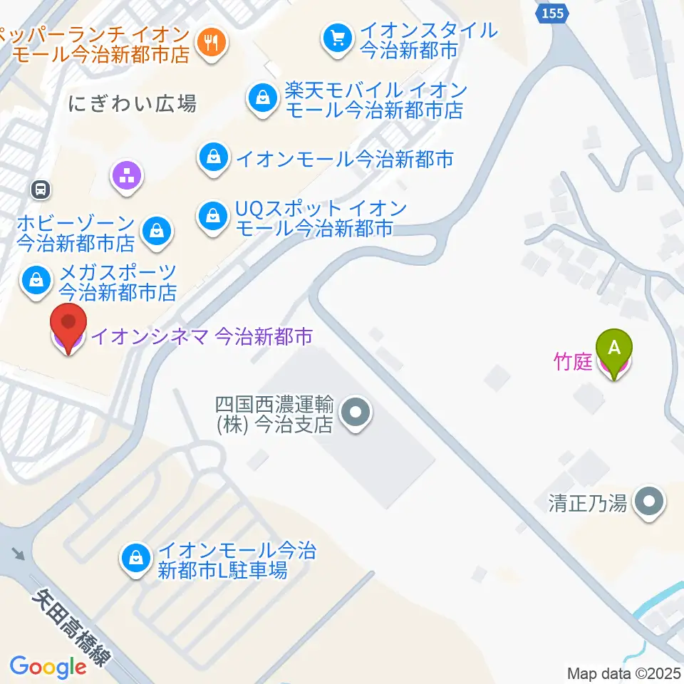 イオンシネマ今治新都市周辺のホテル一覧地図