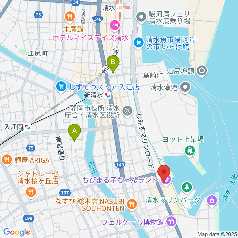 MOVIX清水周辺のホテル一覧地図