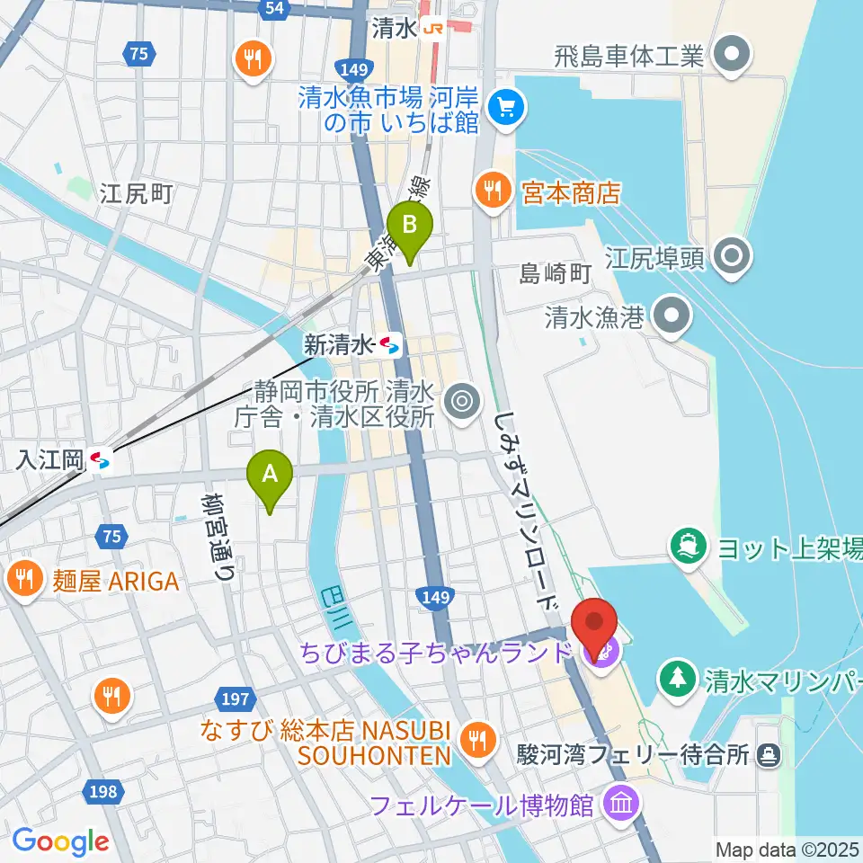 MOVIX清水周辺のホテル一覧地図