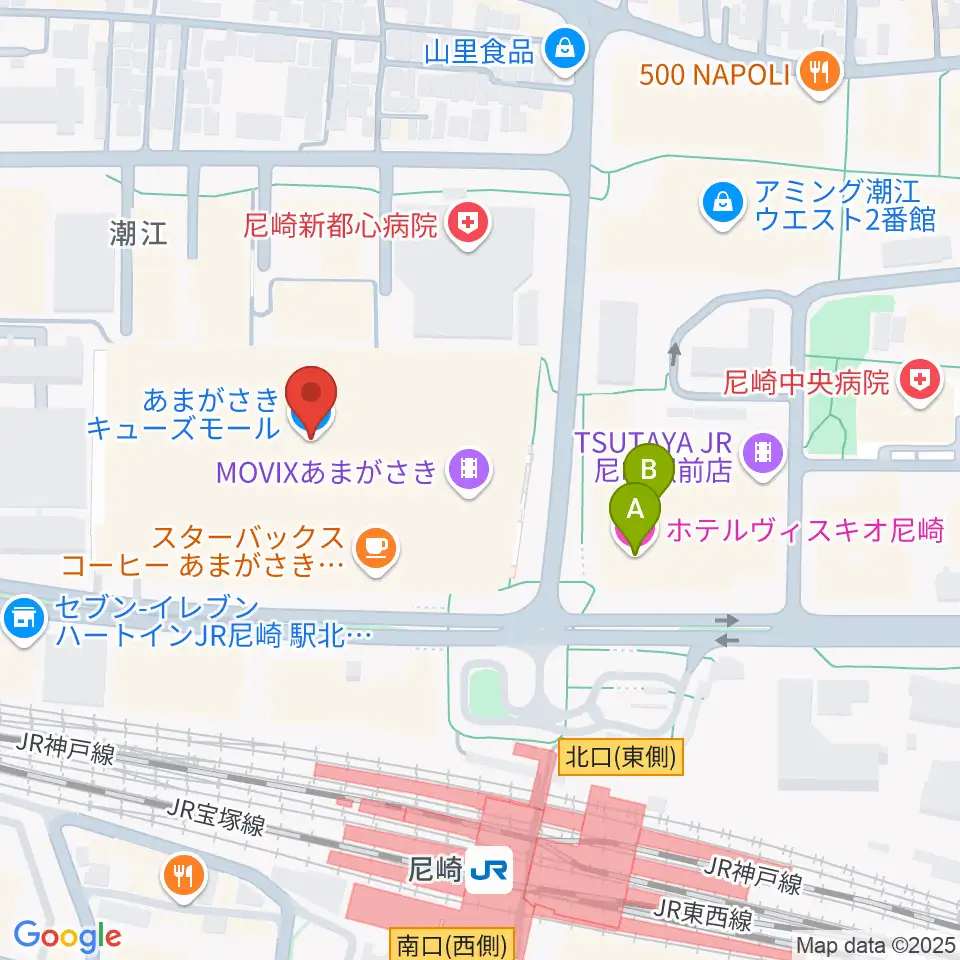 MOVIXあまがさき周辺のホテル一覧地図