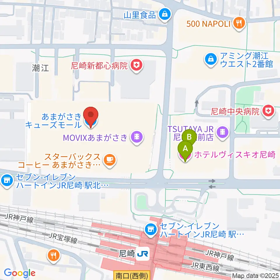 MOVIXあまがさき周辺のホテル一覧地図