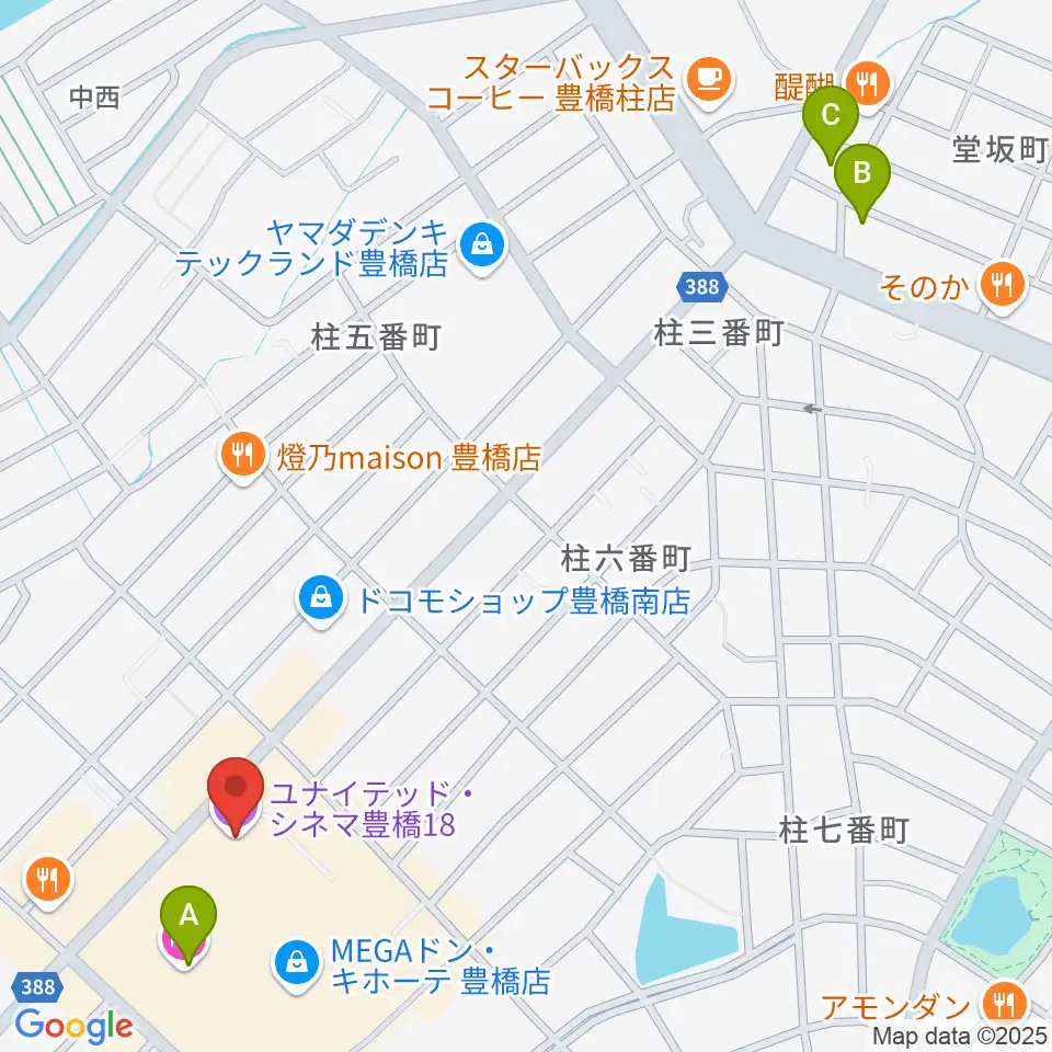 ユナイテッド・シネマ豊橋18周辺のホテル一覧地図