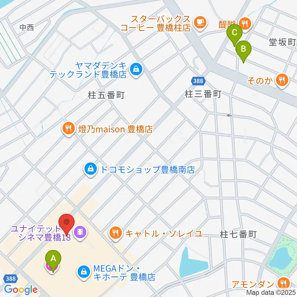 ユナイテッド・シネマ豊橋18周辺のホテル一覧地図