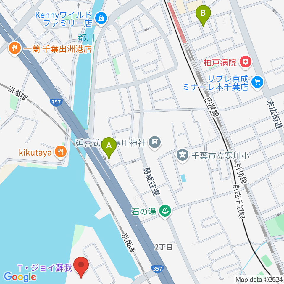 T・ジョイ蘇我周辺のホテル一覧地図