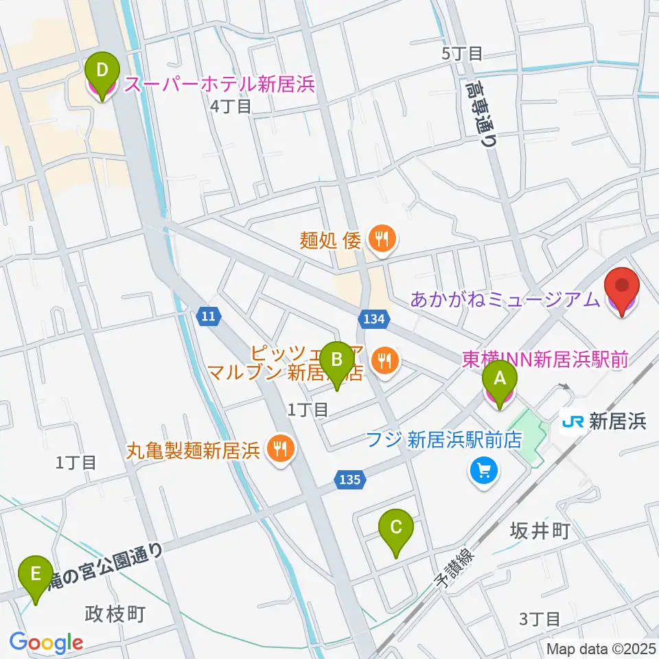 Hello! NEW 新居浜 FM78.0周辺のホテル一覧地図