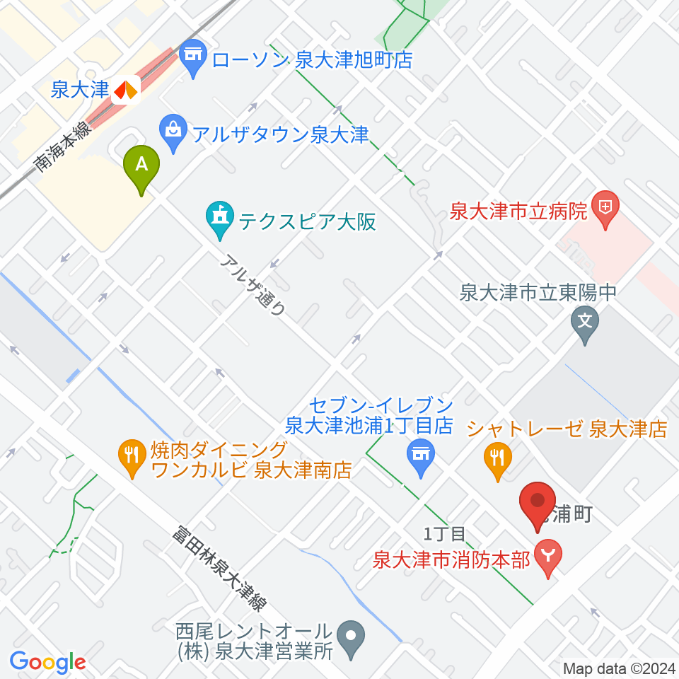 FMいずみおおつ周辺のホテル一覧地図