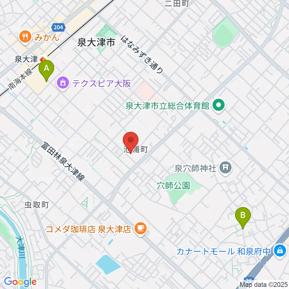 FMいずみおおつ周辺のホテル一覧地図