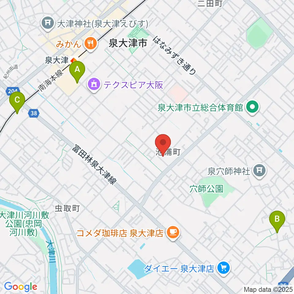 FMいずみおおつ周辺のホテル一覧地図