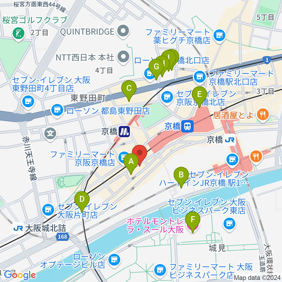 Jet Studio周辺のホテル一覧地図