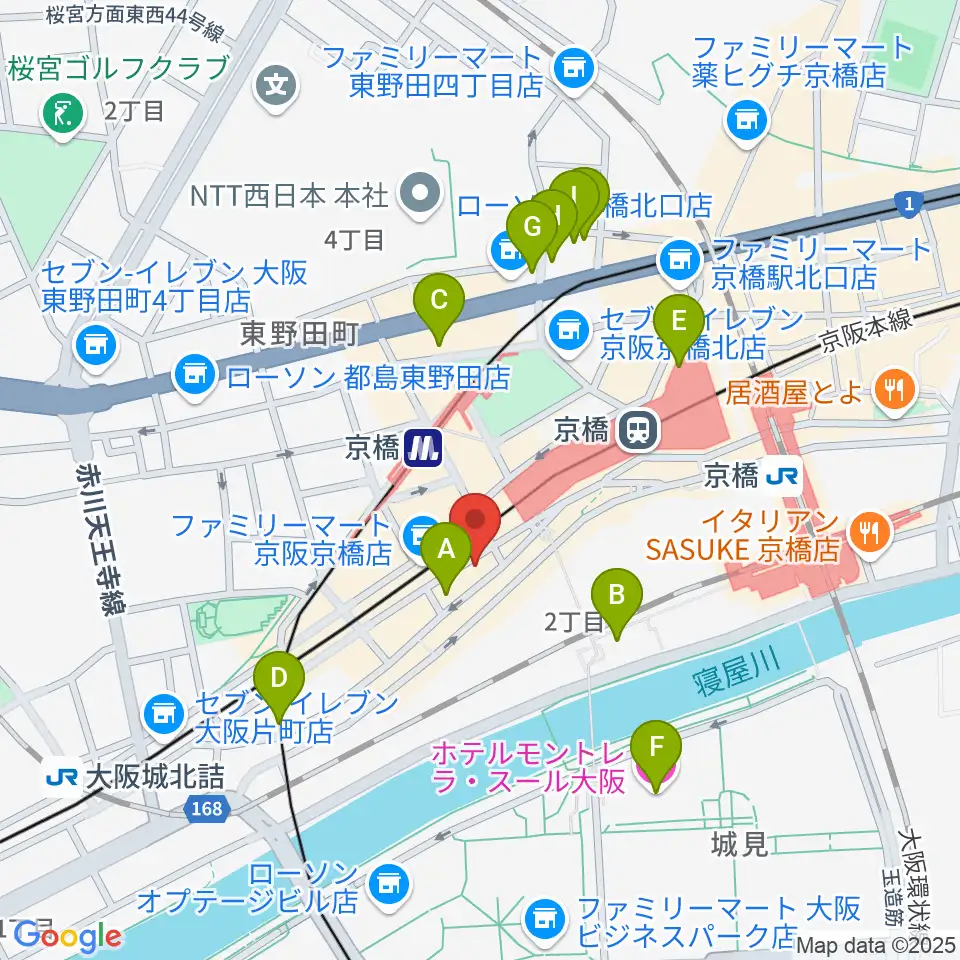 Jet Studio周辺のホテル一覧地図