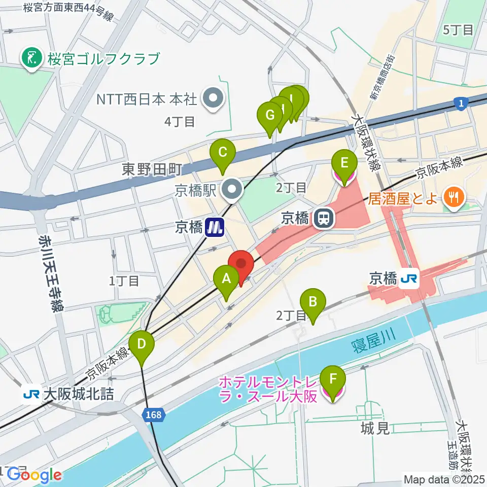 Jet Studio周辺のホテル一覧地図