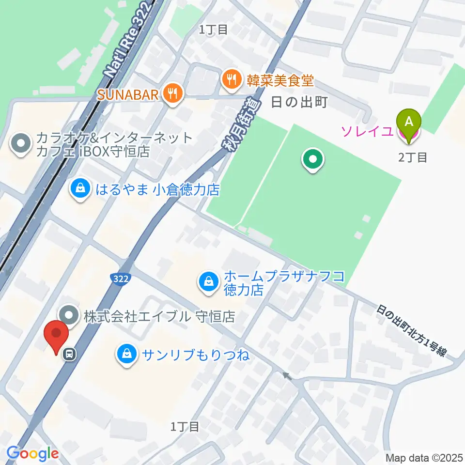 守恒みらいホール周辺のホテル一覧地図