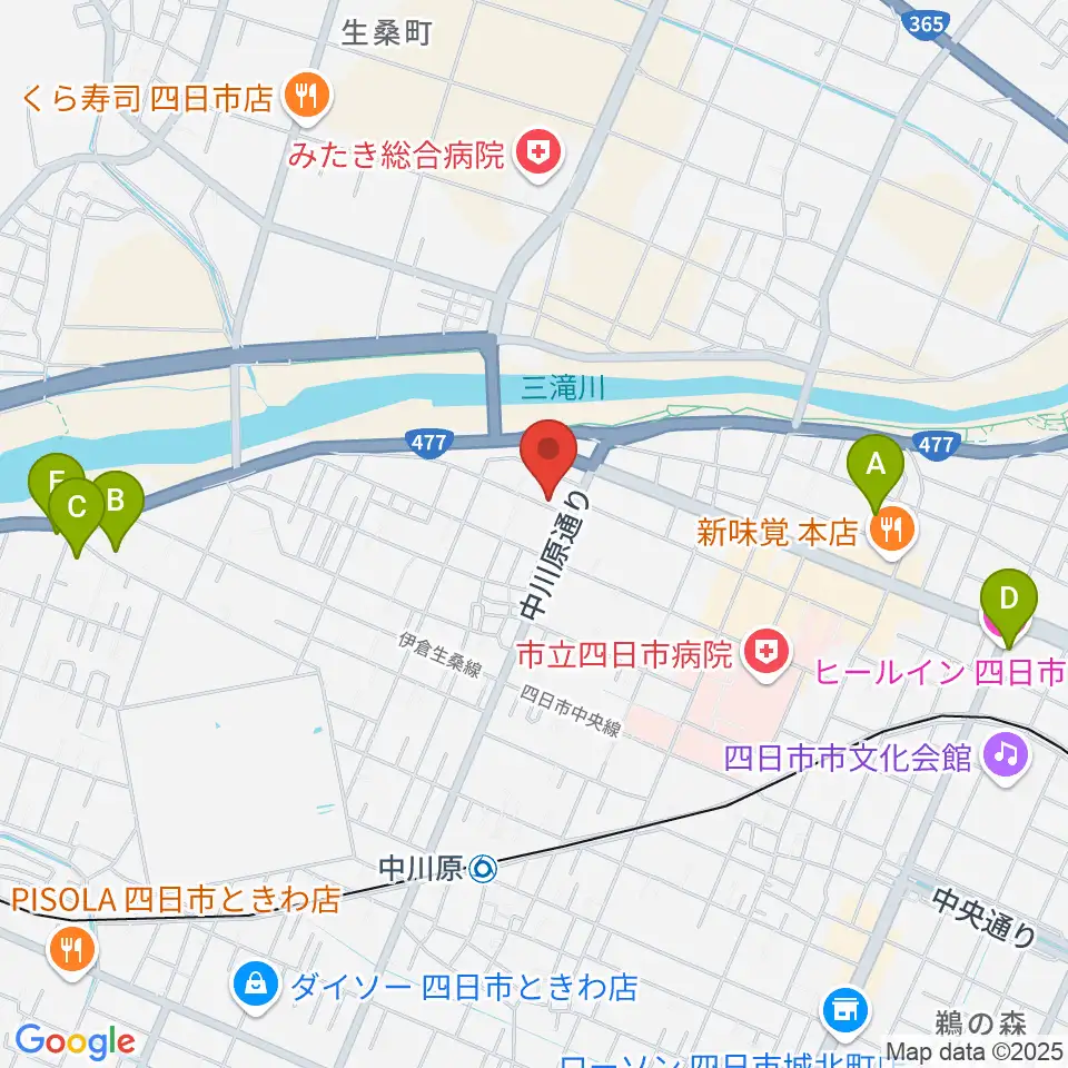 四日市CLUB ROOTS周辺のホテル一覧地図