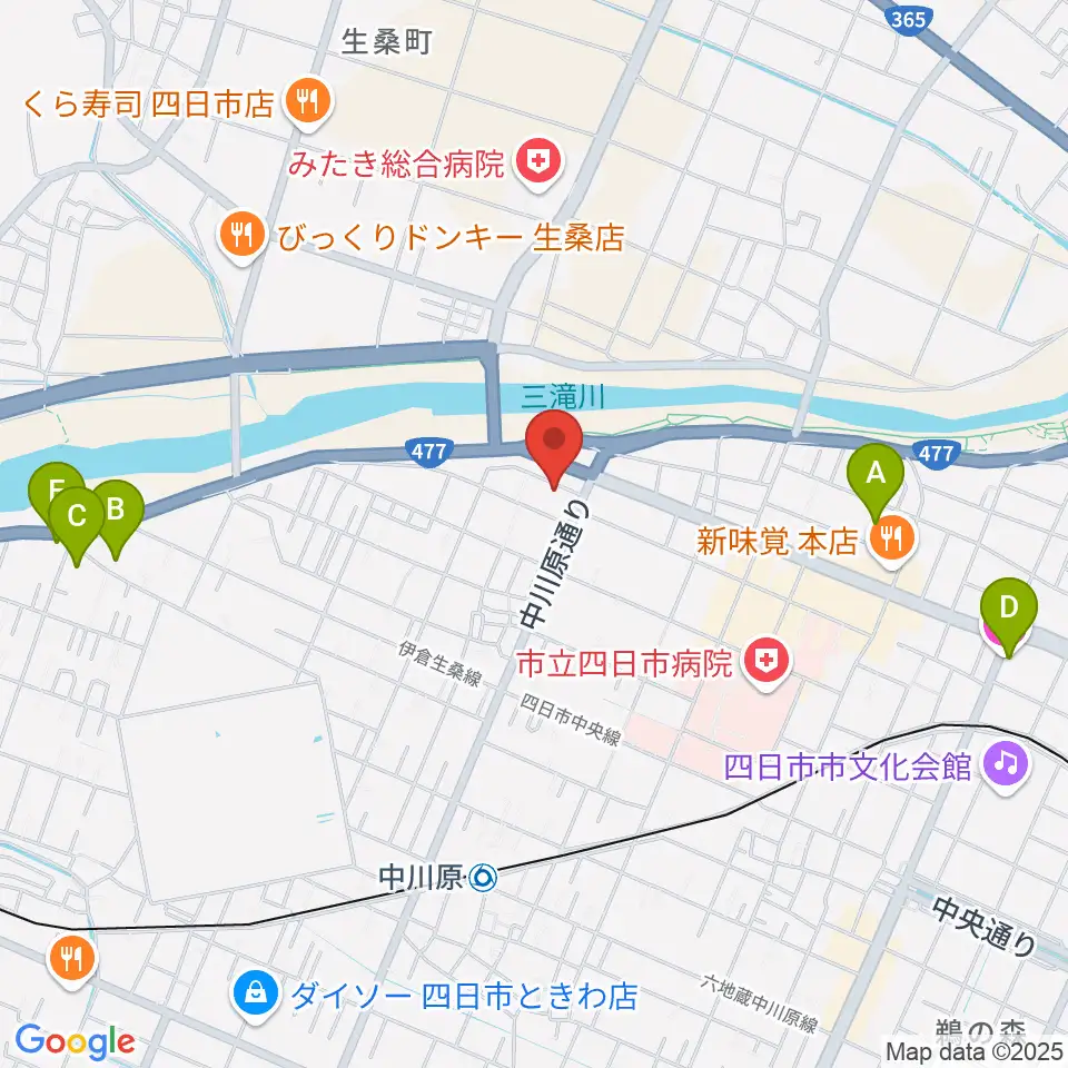 四日市CLUB ROOTS周辺のホテル一覧地図