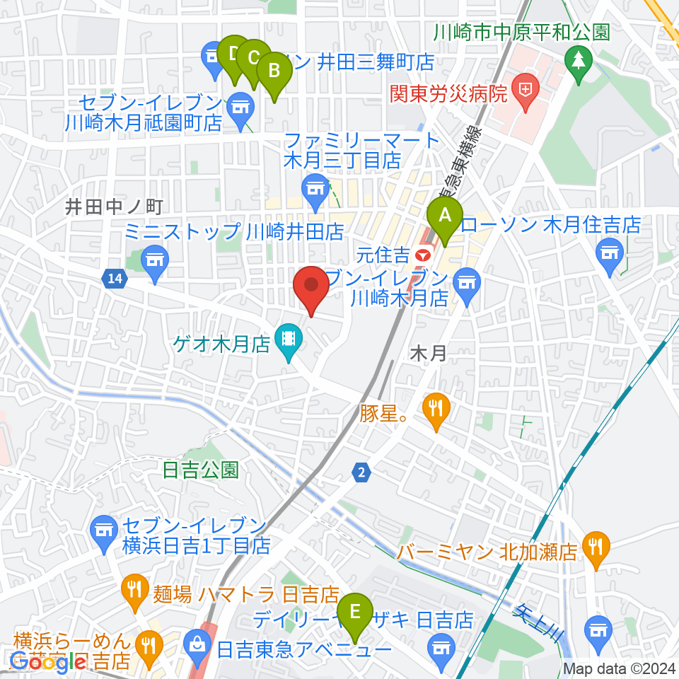 島倉学ミュージックスクール周辺のホテル一覧地図