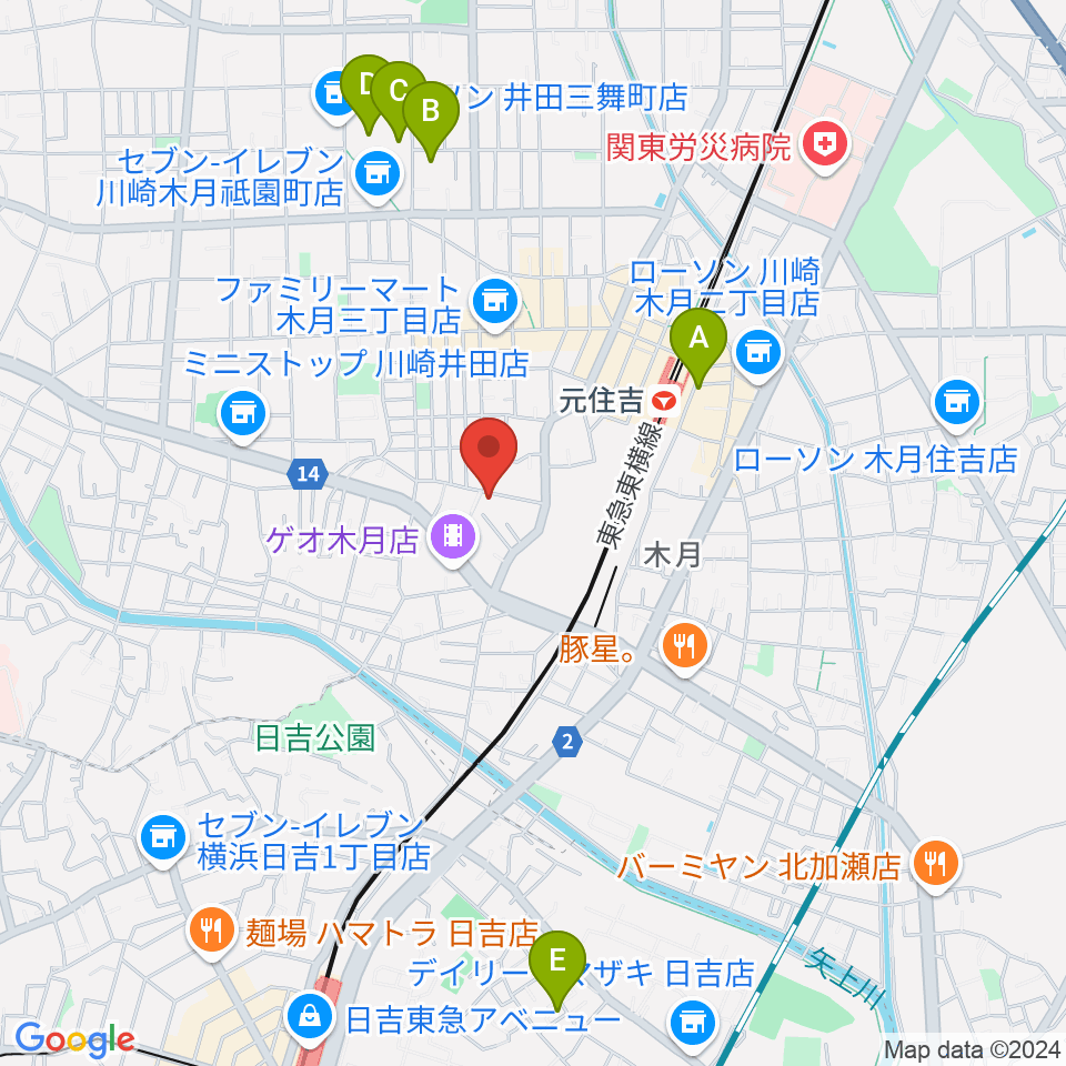 島倉学ミュージックスクール周辺のホテル一覧地図