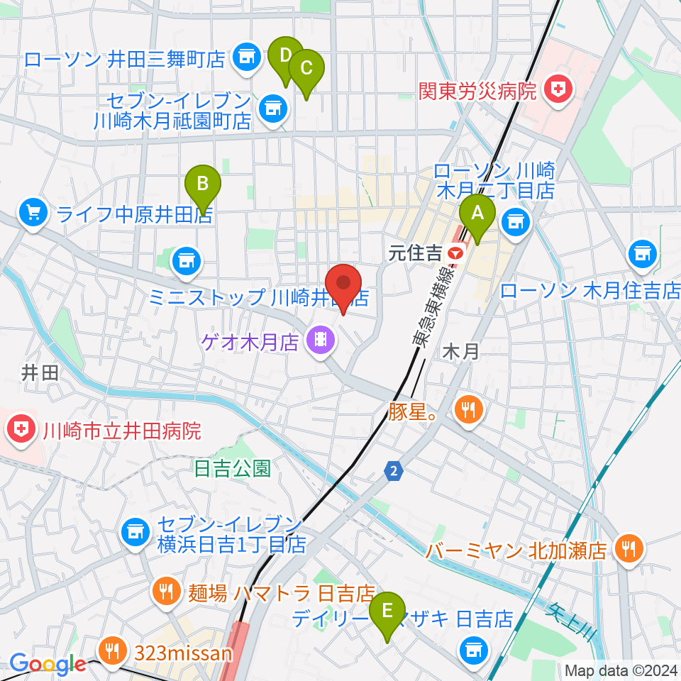 島倉学ミュージックスクール周辺のホテル一覧地図