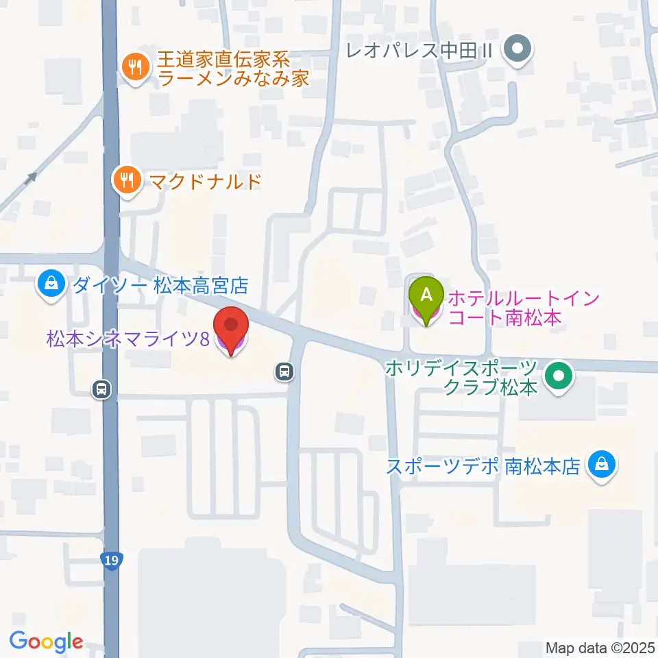 松本シネマライツ8周辺のホテル一覧地図