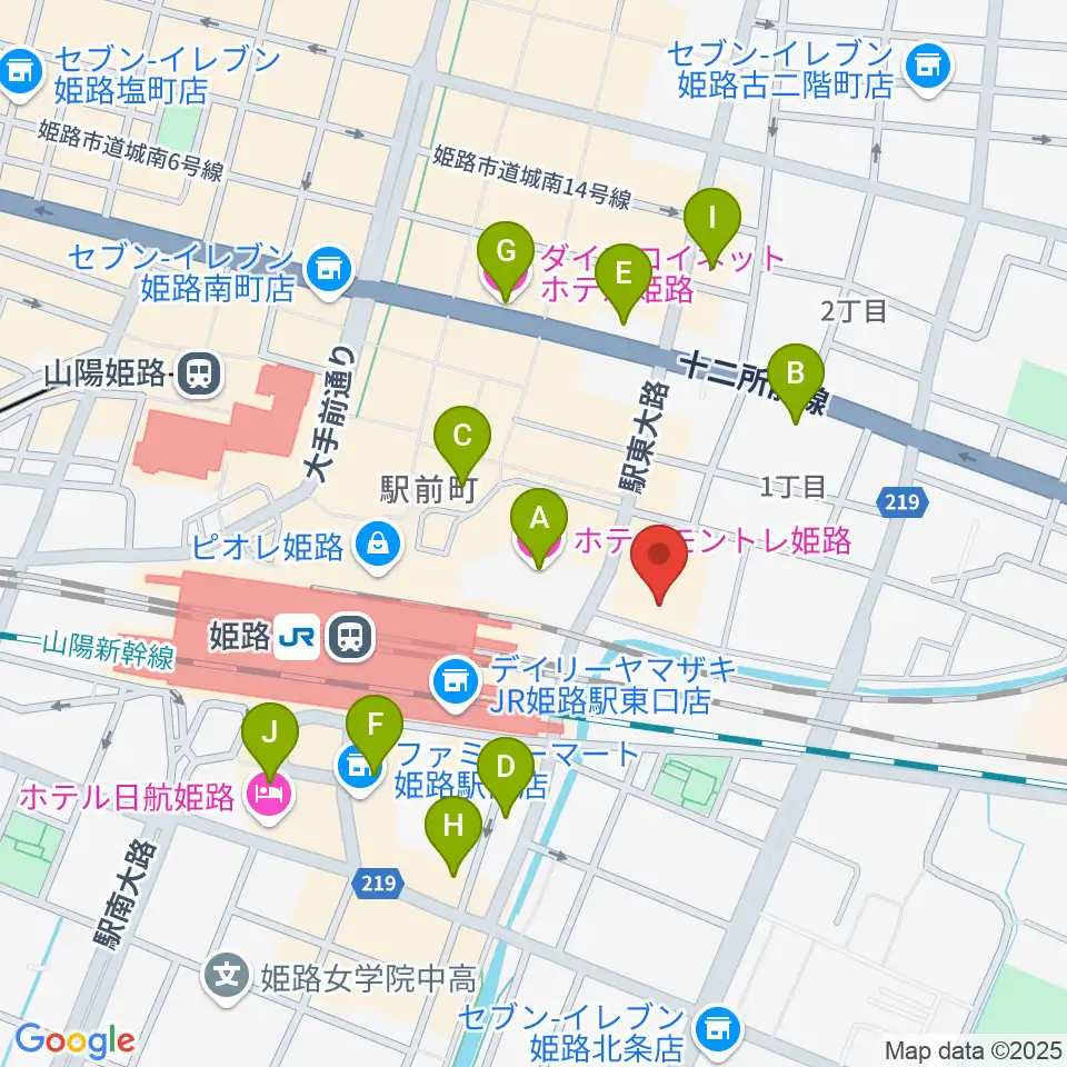 アースシネマズ姫路周辺のホテル一覧地図