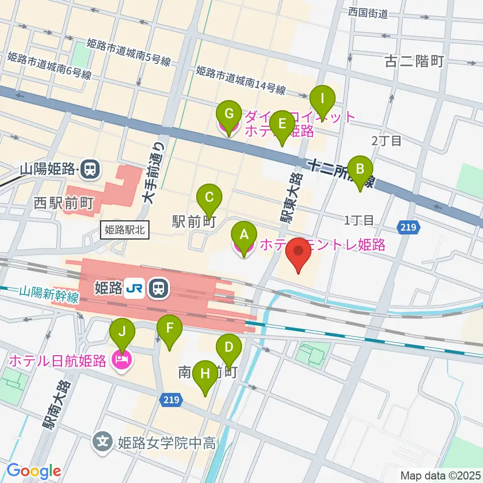 アースシネマズ姫路周辺のホテル一覧地図